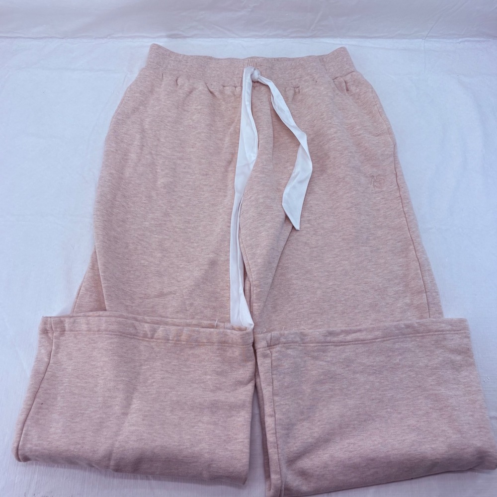 AS Revival Mens Heather Pink Wide Leg Drawstring Lounge Pants RE40210 Size M‎